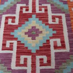 2'7x8'2 Ft Maimana Afghan Chub Runner Rug, Stunning Handmade Kilim Flatweave Oriental Turkmen Hallway Rug - thumbnail 3