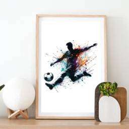 Futsal Poster Print - Set Of 3 Pictures - Soccer Watercolour Posters Indoor Football Gifts Definition Prints Wall Art - thumbnail 2