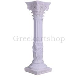 Handmade Cast Marble Muses Column - Greek Corinthian Pillar Statue - thumbnail 3