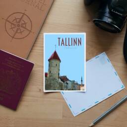 Tallinn Estonia Poster - Retro Style Travel Art Print - thumbnail 3