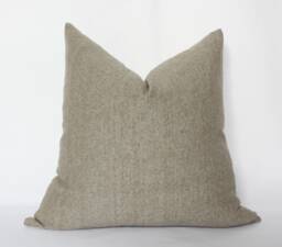 Discontinued ~ Size 18x18 Light Brown Pillow Cover, Taupe Throw Pillow, Olive Cushion - - thumbnail 1