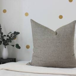 Discontinued ~ Size 18x18 Light Brown Pillow Cover, Taupe Throw Pillow, Olive Cushion - - thumbnail 2