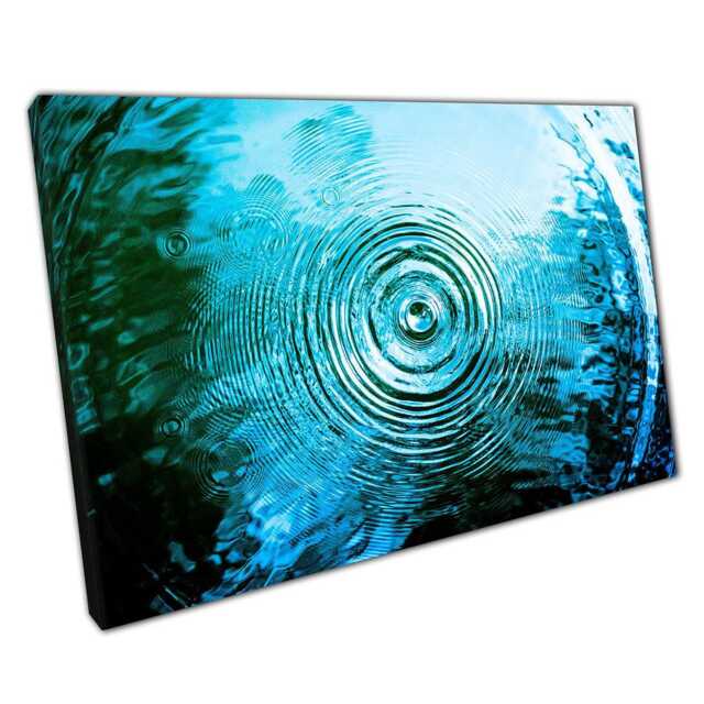 Serene Circular Water Ripples Canvas Art Nature-Inspired Abstract Print For Home & Office Decor - image 1