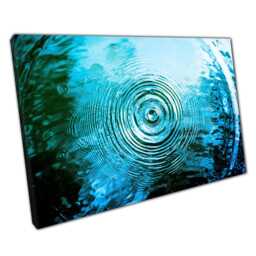 Serene Circular Water Ripples Canvas Art Nature-Inspired Abstract Print For Home & Office Decor - thumbnail 1