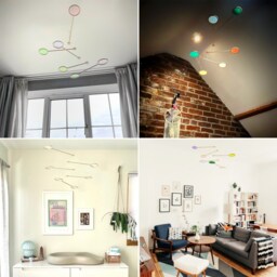 Large Wooden Mobile For Adult & Baby Nursey. Moving Art Mid Century Home Decor - thumbnail 3