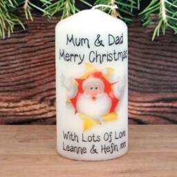 Personalised Christmas Candle - Teacher Gift, Cartoon Designs - thumbnail 2