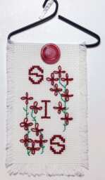 Small Cross Stitch Wall Hanging - thumbnail 1