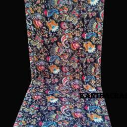 Handmade Kantha Quilt, Queen Size Bedspread, Indian Throw, Cotton Quilts, 100% Cotton Reversible Throw King Bedcover - thumbnail 4