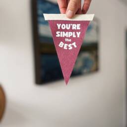 You're Simply The Best Mini Pennant Teacher Appreciation Gift Schitt's Creek Wall Art Colorful Custom Flag Banner Sign Miniature - thumbnail 2