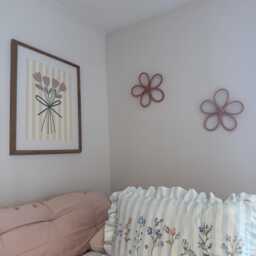 Flower Wire Wall Art, Wall, Daisy For Girls Room, Decor, Wildflower Nursery Sign, Flowers Kids Rooms, Hanging - thumbnail 3