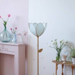 Simple Flower Floor Lamp & Lampshade - Glacier - thumbnail 2