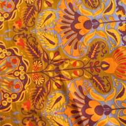 Mid-Century Modern Cotton Cushion Cover Orange Red Floral Throw Pillow - thumbnail 2
