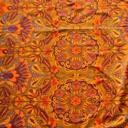 Mid-Century Modern Cotton Cushion Cover Orange Red Floral Throw Pillow - thumbnail 3