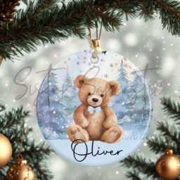Personalised Baby Boy Christmas Decoration - Grandson First Gift 1St Bauble Stocking Filler Eve Box - thumbnail 1