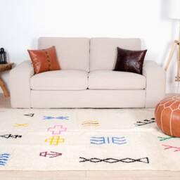 Authentic Beni Ourain Rug, Azilal Moroccan Rug 5x8 Ft - thumbnail 2
