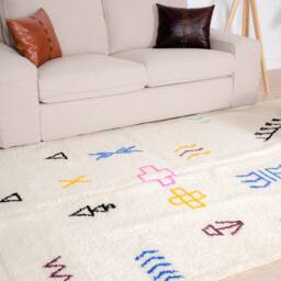 Authentic Beni Ourain Rug, Azilal Moroccan Rug 5x8 Ft - thumbnail 3