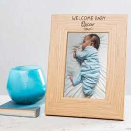Personalised Engraved Baby's First Christmas Photo Frame - Xmas Gift For Baby Girl New Mum Keepsake Picture - thumbnail 3