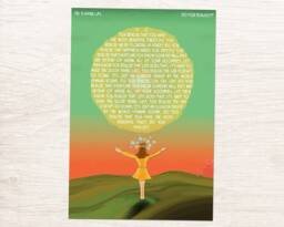 The Flaming Lips - Do You Realize?? Hand-Illustrated Song Lyrics - Indie Music Small Poster Wall Art Print - 4x6, 5x7, 8x10, 13x19