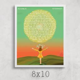 The Flaming Lips - Do You Realize?? Hand-Illustrated Song Lyrics - Indie Music Small Poster Wall Art Print - 4x6, 5x7, 8x10, 13x19 - thumbnail 3