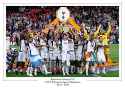 Tottenham Hotspur Europa League 2025 Winners Poster Print Souvenir Gift A4/A3 A3+ - thumbnail 1