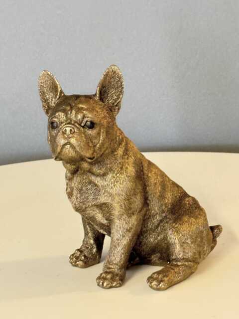 French Bulldog Sculpture - Bronze Effect Frenchie Ornament - image 1