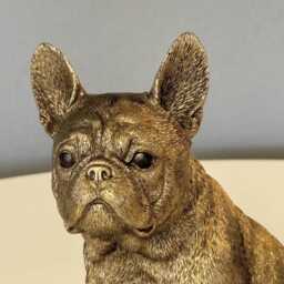 French Bulldog Sculpture - Bronze Effect Frenchie Ornament - thumbnail 2