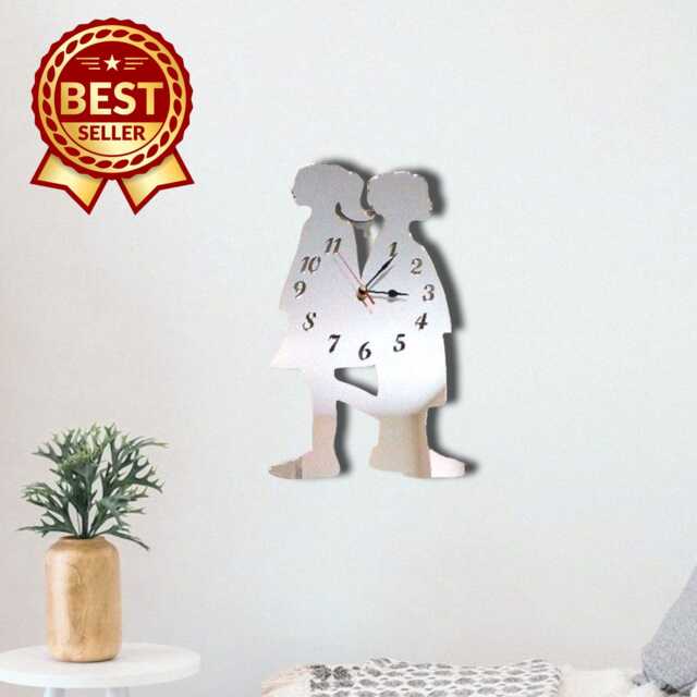 Boy & Girl Acrylic Clock - Many Colours Available - Bespoke Shapes & Sizes Made - image 1