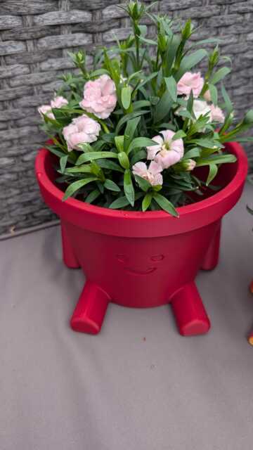 3D Printed Flower Pot Man - 2 Sizes Variety Of Colors Great Gift Gardening - image 1