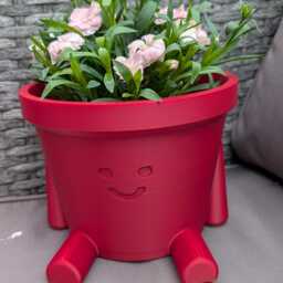 3D Printed Flower Pot Man - 2 Sizes Variety Of Colors Great Gift Gardening - thumbnail 3