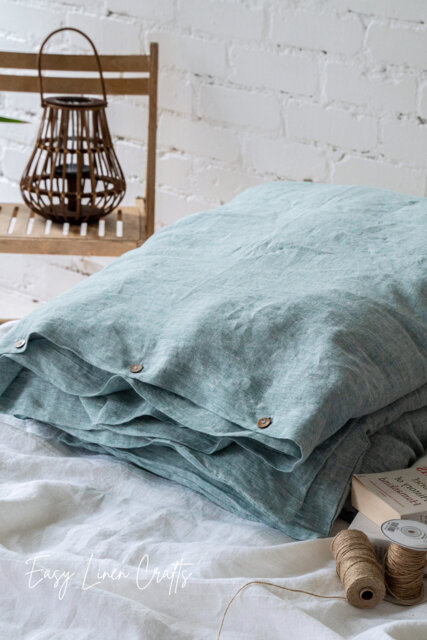 stonewashed Linen Duvet Cover - Custom Sizes Available Queen, King, Double Bedding 1 - image 1