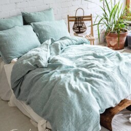 stonewashed Linen Duvet Cover - Custom Sizes Available Queen, King, Double Bedding 1 - thumbnail 4