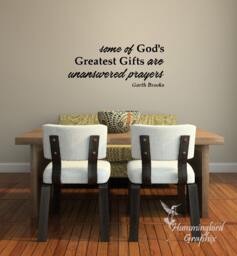 Garth Brooks Quote Wall Decal Unanswered Prayers Vinyl Lettering - thumbnail 1
