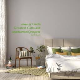 Garth Brooks Quote Wall Decal Unanswered Prayers Vinyl Lettering - thumbnail 2