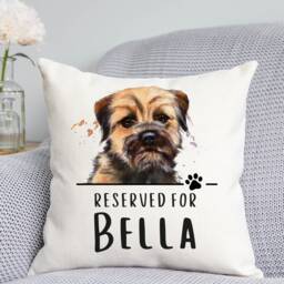 Border Terrier Cushion - Dog Related Gift Reserved For Dog Cushion Gift - thumbnail 1