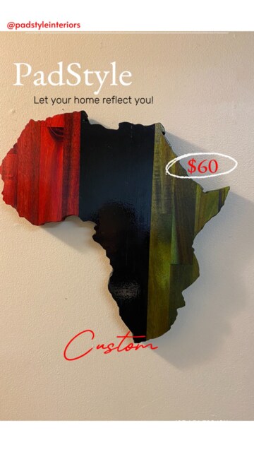 Custom Wood Work/ Africa Wall Plaque/Wood Decor/Wood Art/African Decor/African Art/Black Art/Handmade Art/Keda Dye/ - image 1