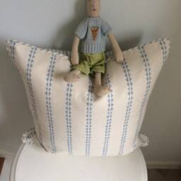 "Vanessa Arbuthnott Simple Ticking Detail Forget Me Not Colourway 17"" X17" - thumbnail 2