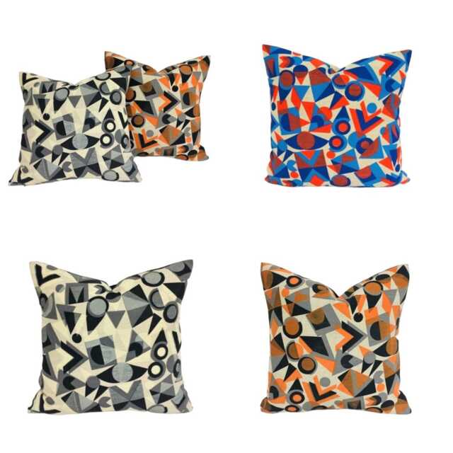 St. Judes X Peter & Linda Green - Colourdrome 3 Colourways Available Stunning Abstract Retro Geometric British Designer Cushion Cover - image 1