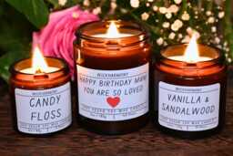 Scented Soy Wax Candle With Wooden Wick - Wickharmony - thumbnail 1