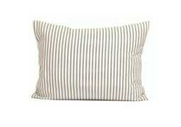 "Ticking Pillow Cover Sale, Gray Cover, Farmhouse Cover, 12x16"" Or 12x18"" 12x20" - thumbnail 1