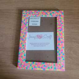 Colourful Neon Puzzle Confetti Photo Frame 4 X 6 Inches - thumbnail 3