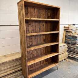 Reclaimed Solid Wood Bookcase - Handmade Rustic Sturdy - thumbnail 2