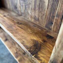 Reclaimed Solid Wood Bookcase - Handmade Rustic Sturdy - thumbnail 3