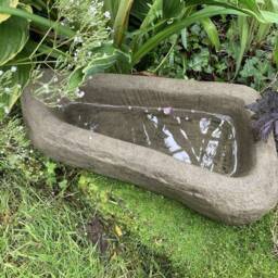 Reconstituted Stone Wedge Rockery Bird Bath Mini Pond Trough - thumbnail 4
