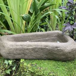 Reconstituted Stone Wedge Rockery Bird Bath Mini Pond Trough - thumbnail 3
