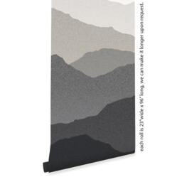 Scandinavian Mountain Scenery Peel & Stick Wallpaper Home Decor Wall Decals Sticker Reusable Fabric - thumbnail 3