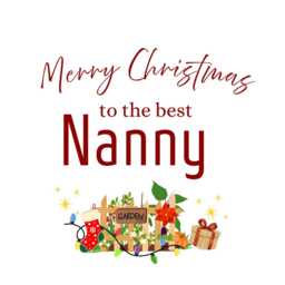 Personalised Nanny Garden Christmas Scented Candle Gift Set - Holiday Xmas With Free Card & Matches, Custom Grandma Granny - thumbnail 2