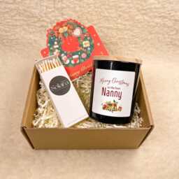 Personalised Nanny Garden Christmas Scented Candle Gift Set - Holiday Xmas With Free Card & Matches, Custom Grandma Granny - thumbnail 4
