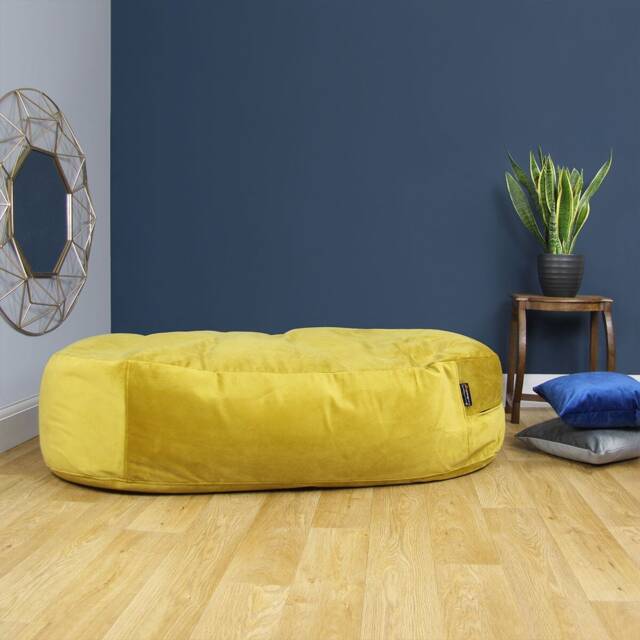 Designer Velvet Lounger Bean Bag, Handmade in The Uk, Beans Included, Adult & Kids Sizes Available - image 1
