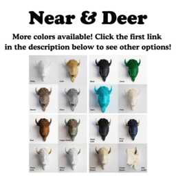 Faux Taxidermy Buffalo Bison Head - Wall Decor Copper Patina Bih74 - thumbnail 2