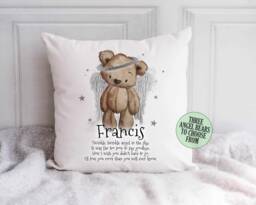 Personalised Baby Angel Remembrance Cushion, Loss Memorial, Miscarriage, Stillbirth Christmas Gift Idea, Awareness - thumbnail 1